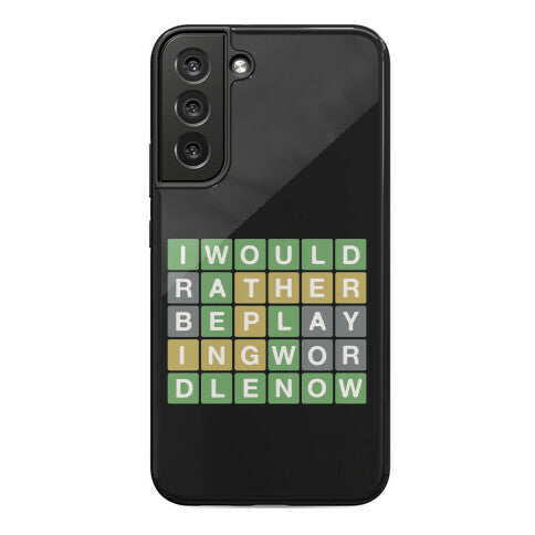 I Would Rather Be Playing Wordle Now Parody Phone Case